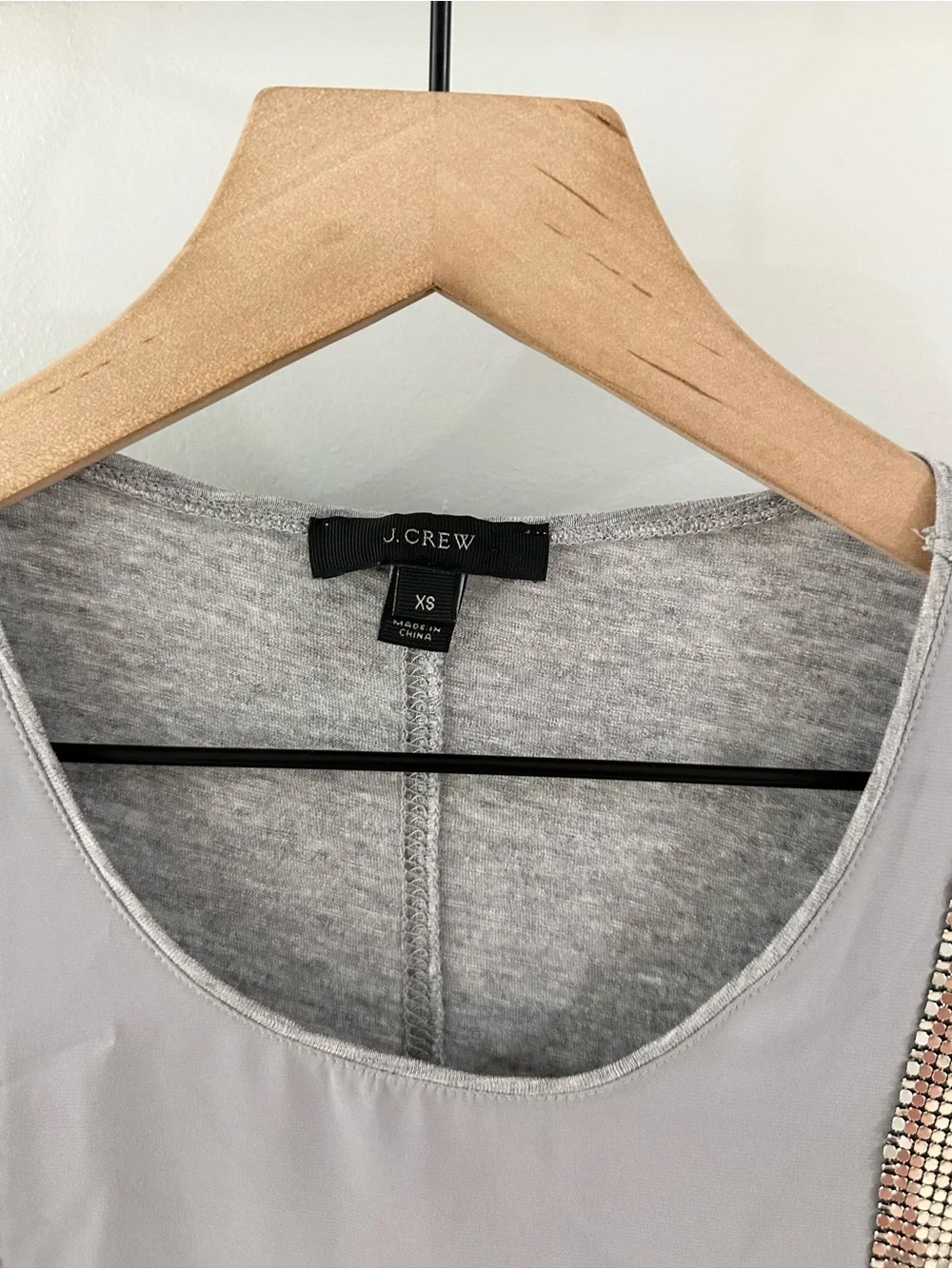 J. Crew Chainmail Stripe Tank // Gray // XS
